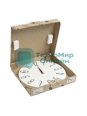 Настенные часы РУБИН 3010-001 белый/черный