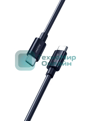 Кабель Smartbuy (iK-3112-S73b) S73 Type-C черный, 6А, 60 вт, 1 м