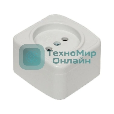 Розетка EKF EGR10-022-10 б/з, 10А, ОП Basic Минск белый