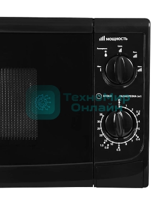Микроволновая печь Starwind SWM5720 черный, 20 л, 700 Вт, переключатели - поворотный механизм