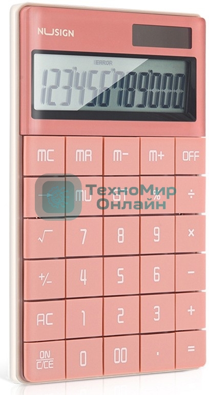 Калькулятор настольный Deli Nusign ENS041pink розовый 12-разр.