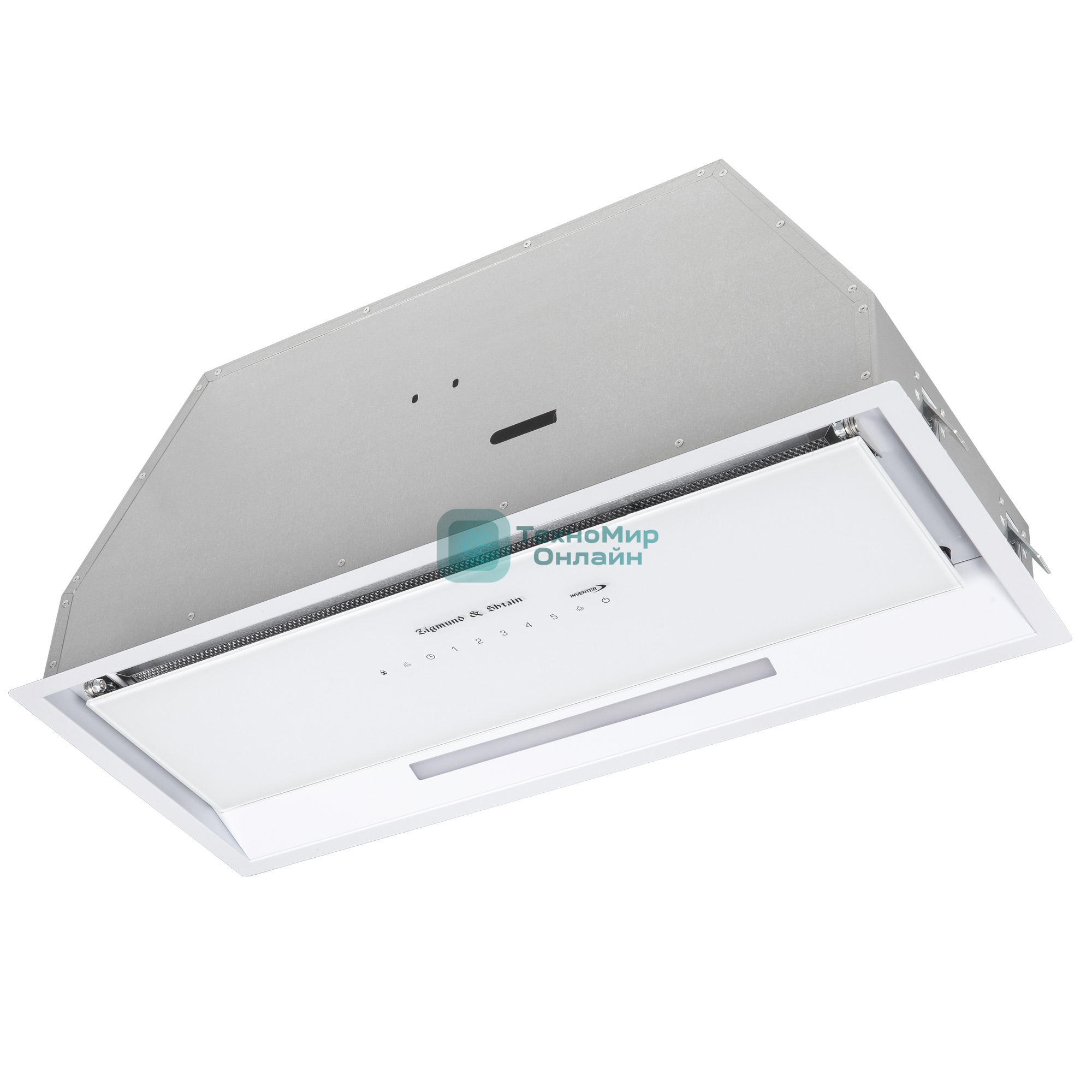 Вытяжка встраиваемая Zigmund & Shtain K 019.7 W белый, 70 см, 1050 куб. м/ч, 68 дБ