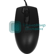 Мышь проводная A4Tech OP-730D черный, 1200 dpi, USB, кнопки - 4