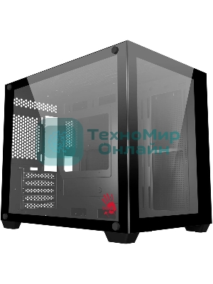 Компьютерный корпус Bloody BD-CC108 черный без БП mATX 9x120мм 2xUSB 3.0 audio bott PSU