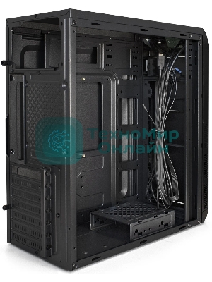 Компьютерный корпус Miditower ExeGate XP-334UC-UNS450 (ATX, БП UNS450 с вент. 12см, 1хUSB/1хUSB 3.0/1хTypeC, аудио, черный)