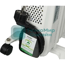 Обогреватель масляный Ballu Classic BOH/CL-05WRN (5 секций), белый, 1000 Вт, 15 м2, термостат