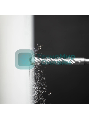 Бур по бетону Denzel двойная спираль, Cobalt W-tip, 16x160 мм, SDS PLUS