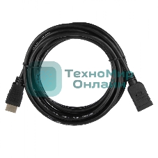 Кабель ACD-DHHF1-30B HDMI 1.4, Golden Plated,19m/19f, HDMI extension, черный, 3м