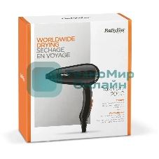 Фен BaByliss 5344E черный, 2000 Вт, компактный