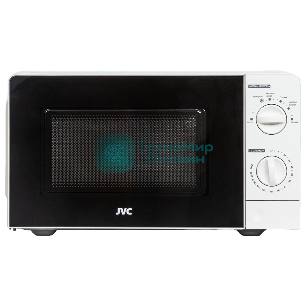 Микроволновая печь JVC JK-MW123M белый, 20 л, 700 Вт, переключатели - поворотный механизм