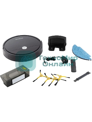 Робот-пылесос Starwind SRV5550 черный, 15 Вт, 2000 мА·ч Li-Ion, уборка влажная/сухая, пылесборник контейнер 0.3 л