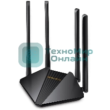 Wi-Fi роутер MERCUSYS MR30G, Wi-Fi 5, AC1200, 2.4/5ГГц, 2 LAN, черный