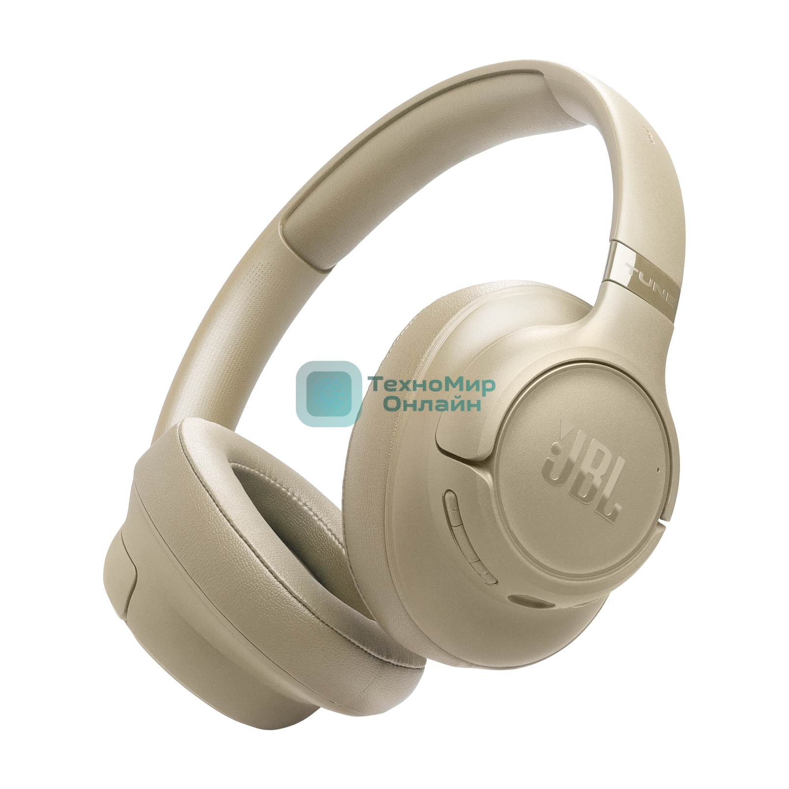 Беспроводные/проводные наушники JBL Tune 730BT бежевый, полноразмерные, Bluetooth + проводной, быстрая зарядка