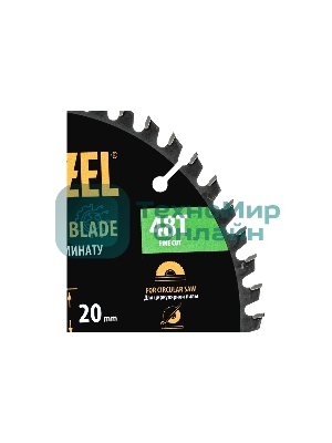 Пильный диск по ламинату Denzel ф185 х 20 мм, 48 зубьев