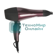 Фен Delta DL-0937 черный/бордовый, 2000 Вт, ионизация