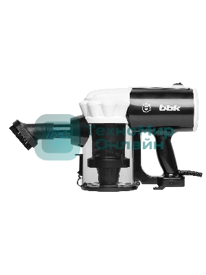 Пылесос вертикальный BBK BV2512 черный/белый, питание от сети, 100 Вт, уборка сухая, пылесборник 0.5 л