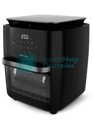 Аэрогриль BRAYER BR2053 черный, 1800 Вт, 12 л, сенсор, 10 программ