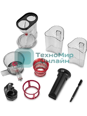 Соковыжималка Kitfort КТ-1162 чёрный, шнековая вертикальная, 150 Вт, 1000 мл, электронное, реверс