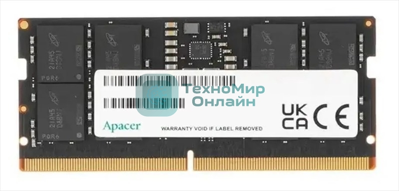 Оперативная память Apacer, DDR5, 16Gb (1x16Gb), 5600MHz, CL40, SO-DIMM