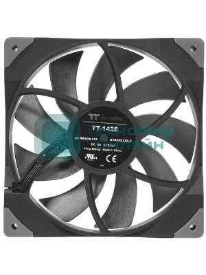 Вентилятор для корпуса Thermaltake TOUGHFAN 14 черный, 140 мм, 2000 об/мин, 33.2 дБ, 4 pin