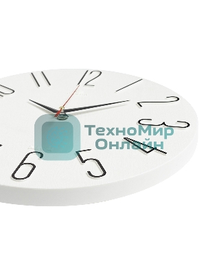 Настенные часы РУБИН 3010-001 белый/черный
