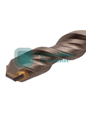 Бур по бетону Denzel двойная спираль, Cobalt W-tip, 16x160 мм, SDS PLUS