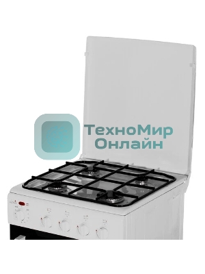 Плита комбинированная Cezaris ПГЭ 1000-05 белый, конфорок 4 шт, духовка 45 л, 51 см x 85 см x 52 см
