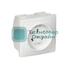 Розетка 1-м СП Рпл11-К 32А IP20 разборная для плиты с заземл. белый IEK ERP11-032-K01