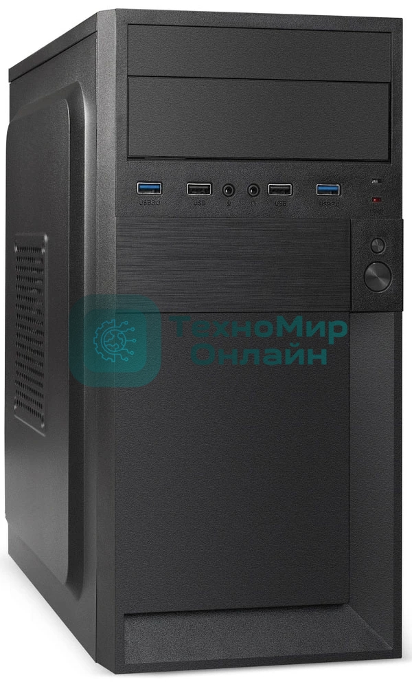 Компьютерный корпус Minitower ExeGate BAA-105U2-01-UNS450 (mATX, БП UNS450 с вент. 12см, 2*USB+2*USB 3.0, аудио, черный)