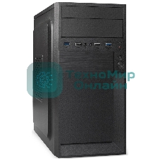 Компьютерный корпус Minitower ExeGate BAA-105U2-01-UNS450 (mATX, БП UNS450 с вент. 12см, 2*USB+2*USB 3.0, аудио, черный)