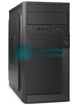 Компьютерный корпус Minitower ExeGate BAA-105U2-01-UNS450 (mATX, БП UNS450 с вент. 12см, 2*USB+2*USB 3.0, аудио, черный)