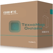 Компьютерный корпус Deepcool CG580 4F V2 без БП, боковое окно (панорама), 4x120мм ARGB PWM вентилятора, черный, ATX (R-CG580-BKADA4-G-2)