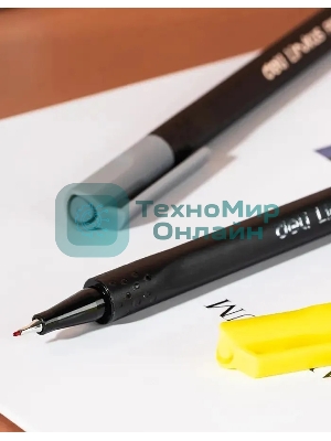 Набор ручек капиллярных Deli Linkus (EQ900-06), d=0.45мм, ассорти чернила, игловидный пишущий наконечник, линия 0.45мм, 6 цветов