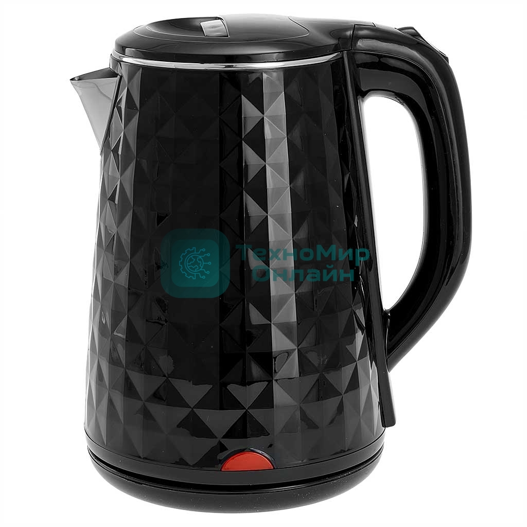 Чайник электрический ВАСИЛИСА ВА-1033 пластик, черный, 1.8 л (12)