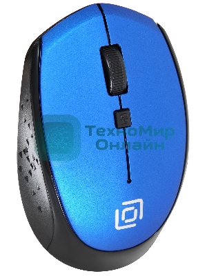 Мышь беспроводная Oklick 488MW синий/черный, 1600 dpi, радиоканал, USB, кнопки - 4