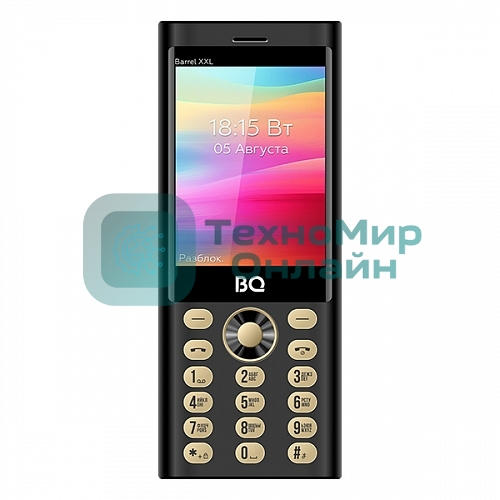 Мобильный телефон BQ 3598 Barrel XXL черный/золотистый