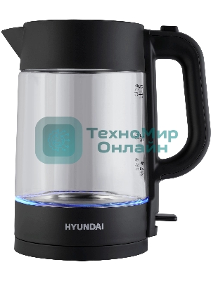 Чайник электрический Hyundai HYK-G7707 1.7л. 2200Вт графит корпус: стекло