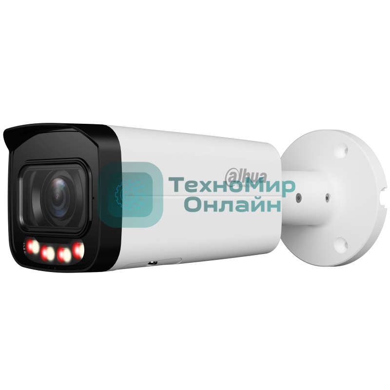 Уличная цилиндрическая IP-видеокамера DAHUA DH-IPC-HFW2449TP-ZAS-IL Smart Dual Light с ИИ 4Мп, 1/2.9” CMOS, моторизованный объектив 2.7~13.5мм, видеоаналитика, ИК до 60м, LED до 60м, IP67, IK10