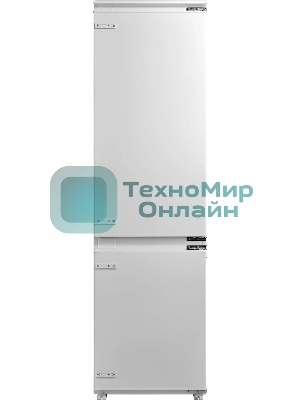 Встраиваемый холодильник Hyundai HBR 1941 2-хкамерн. белый инвертер