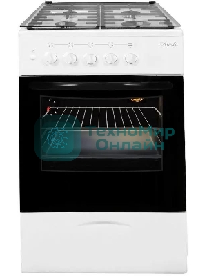 Газовая плита Лысьва ГП 400 МС-2у белый (стеклянная крышка) реш.чугун