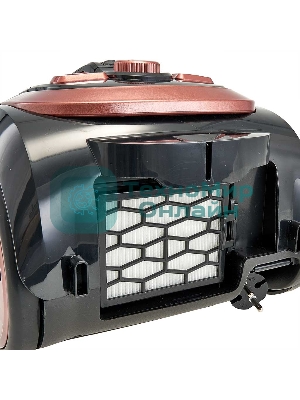 Пылесос Delta LUX DE-3501 СУПЕР-ЦИКЛОН, черный с терракот