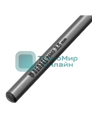 Сверло спиральное по металлу Denzel 3,5 x 70мм, Р6М5, Golden Tip, многогранная заточка, 2 шт.