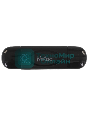 Кард-ридер Netac WK14/черный/SD/SDHC/SDXC/microSD/microSDHC/microSDXC/USB 3.0/USB Type-C/пластик