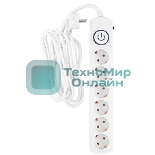 Сетевой фильтр Ippon BK-6-EU-3-10-W 3 м, 6 розеток, белый, коробка