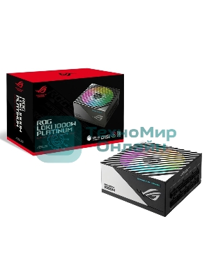 Блок питания ASUS ROG-LOKI-1000P-SFX-L GAMING (90YE00N1-B0NA00), 1000Вт, 80 PLUS Platinum, 135мм, модульный, серый и черный