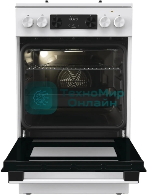 Плита комбинированная Gorenje GK5C60WJ белый, конфорок 4 газовых, духовка 62 л, 50 см x 85 см x 59.4 см