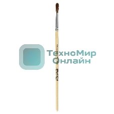 Кисть Silwerhof 981134 художественная пони круглая №3 деревянная, лакированная ручка