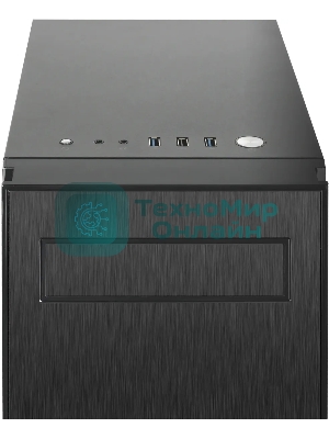 Компьютерный корпус CHIEFTEC HAWK AL-02B-TG-OP без БП, боковая панель из закаленного стекла, черный, ATX