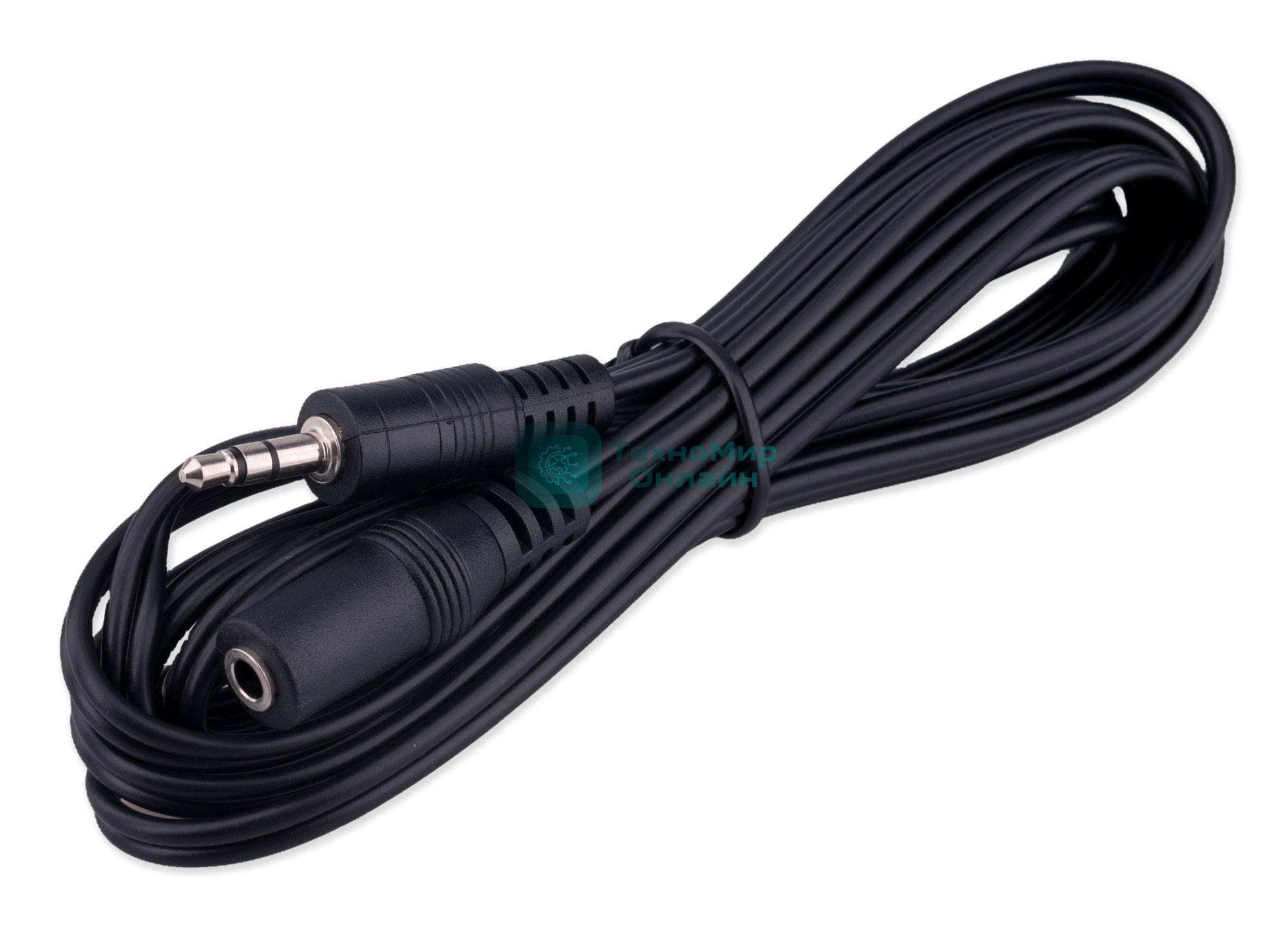 Кабель-удлинитель аудио Cablexpert CCA-423-2M-N, Jack 3.5(M)/Jack 3.5(F), 2м, черный, пакет