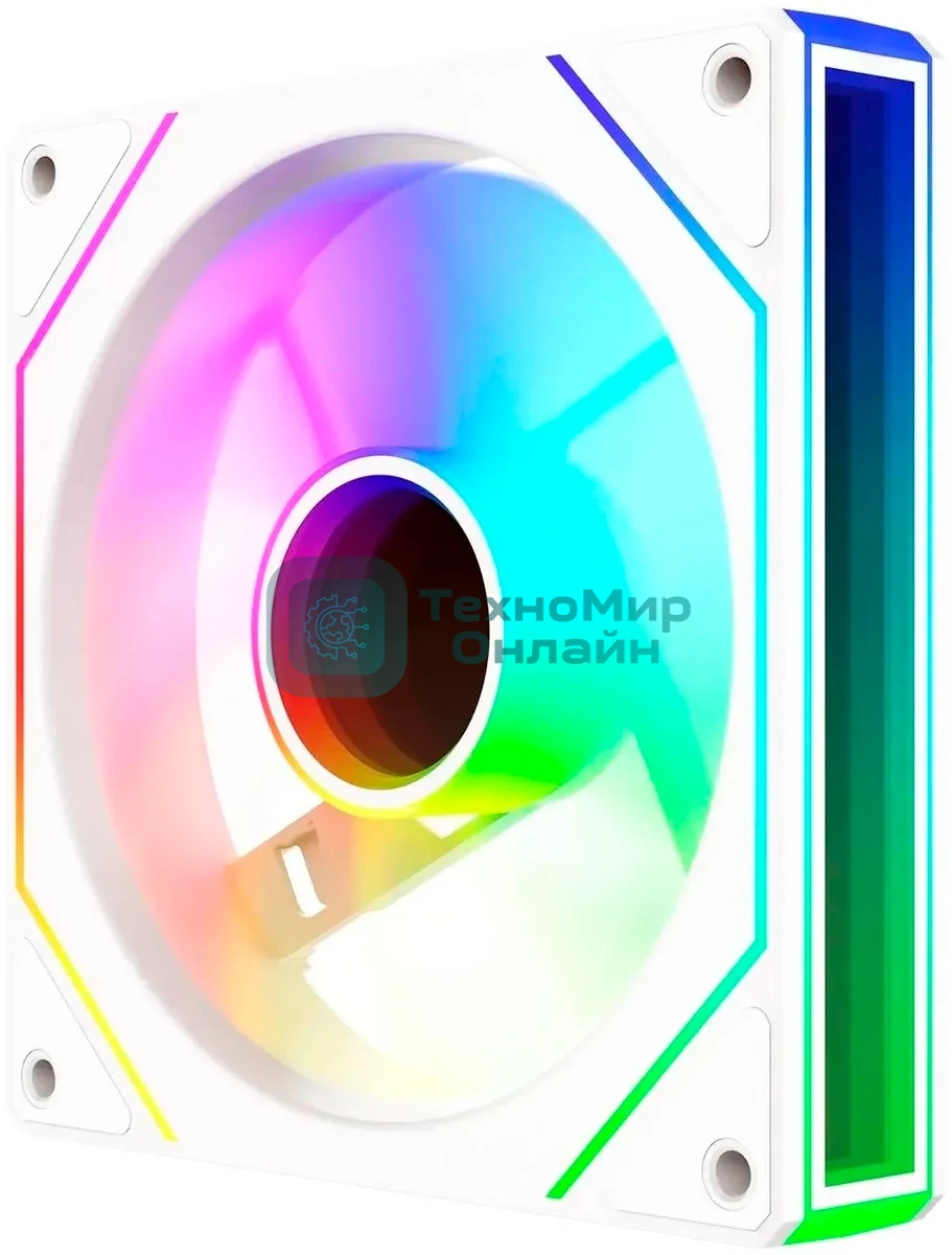 Вентилятор для корпуса Bloody CF-11 LCD ARGb 120х120x25 белый 4-pin 32дБ (упак.:1шт) (CF-11-ARGb120-WH) Ret